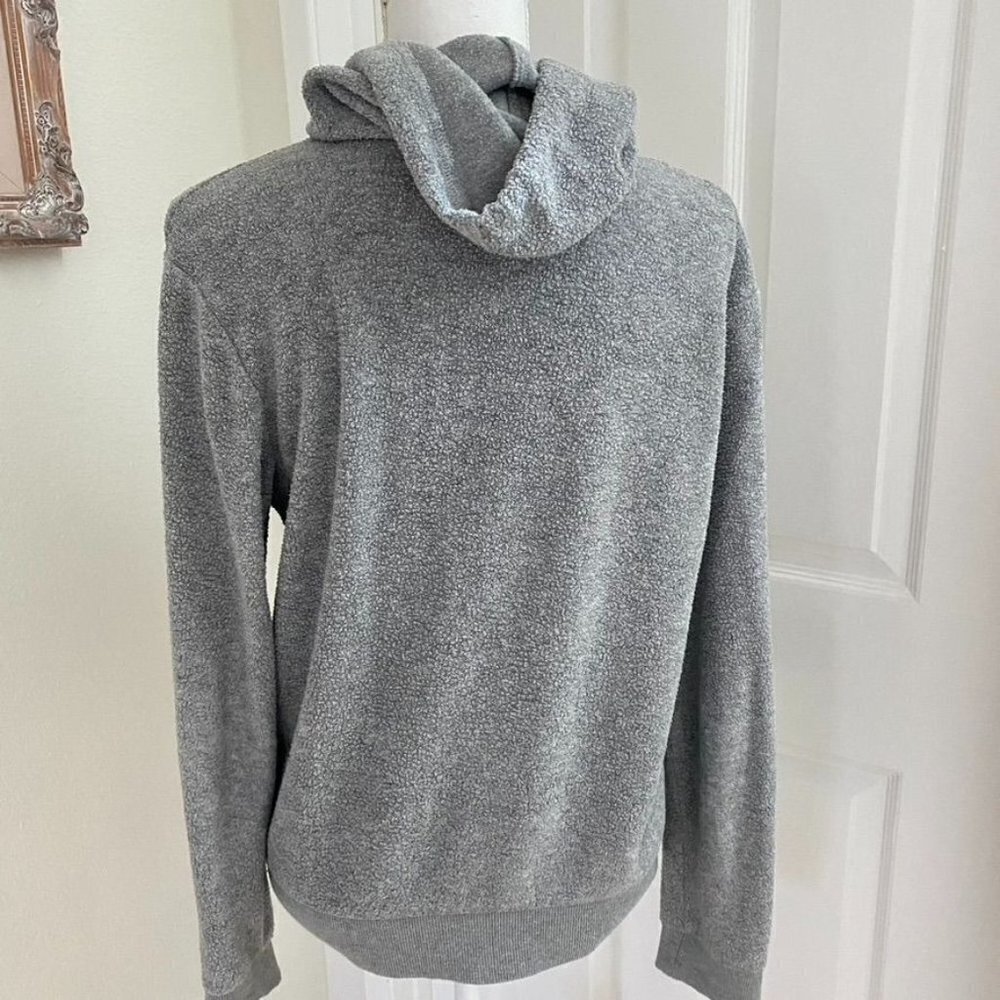 Topshop Zip Hoodie Sz 8 Grey Terry Cloth Casual Spring Preowned - Picture 3 of 9